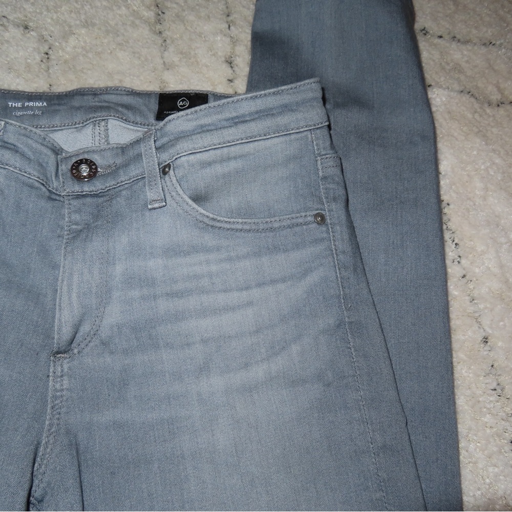 AG ADRIANO GOLDSCHMIED Jeans The Prima Cigarette Leg Grey Sz 25R
